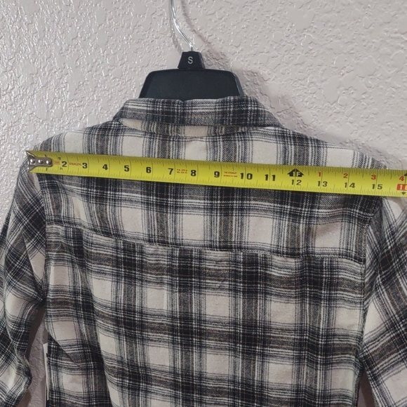 TONY HAWK Black and White , Brown Button Down Shirt Classic Plaid Design - Picture 9 of 17